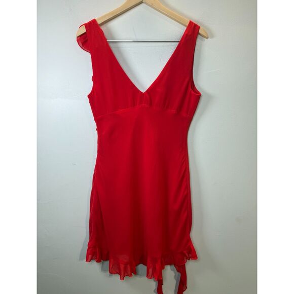 White Fox Like That Mini Dress Women’s Size Large Red Cocktail Party NEW - Picture 10 of 13